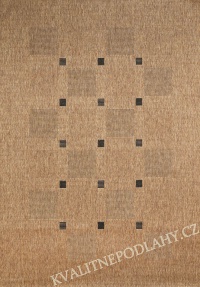 Kusový koberec FLOORLUX 120 x 170 cm černobéžový C/B 20079