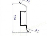 Soklová lišta FATRA 52x12 plastová délka 2,5m 