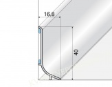 Hliníková podlahová lišta samolepící INOX E07 Q63 Q63-2707 2 délka 270cm